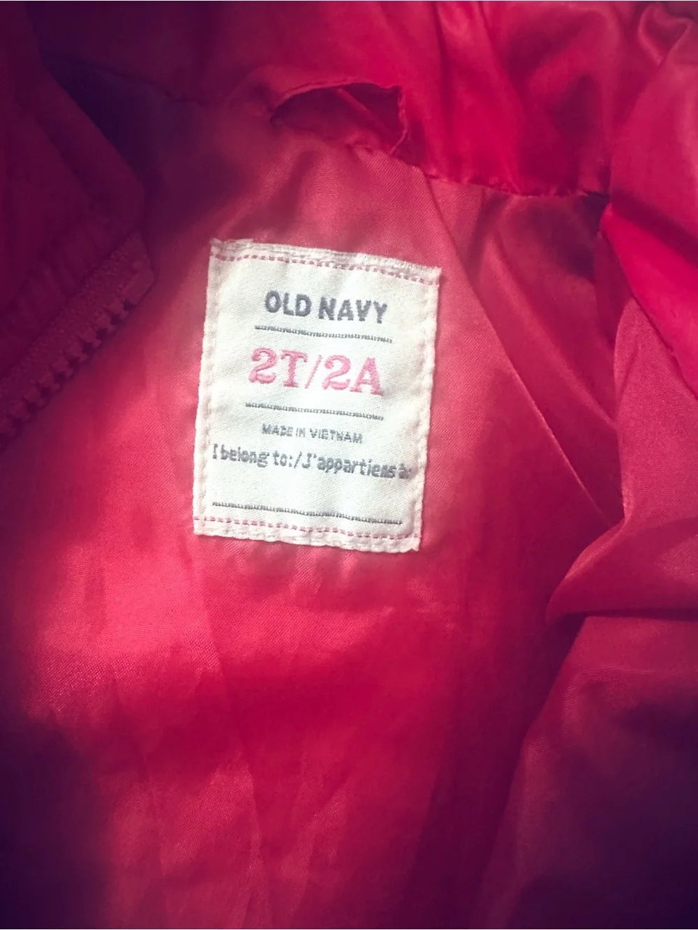 Old Navy Girls Pink Quilted Heart Puffer Jacket
